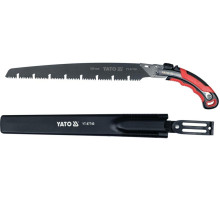 Ножівка до гілок складана YATO; лезо l= 350 мм, 7 зубів/1", t= 1.2 мм з кобурою [12]