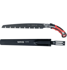 Ножівка до гілок складана YATO; лезо l= 350 мм, 7 зубів/1", t= 1.2 мм з кобурою [12]