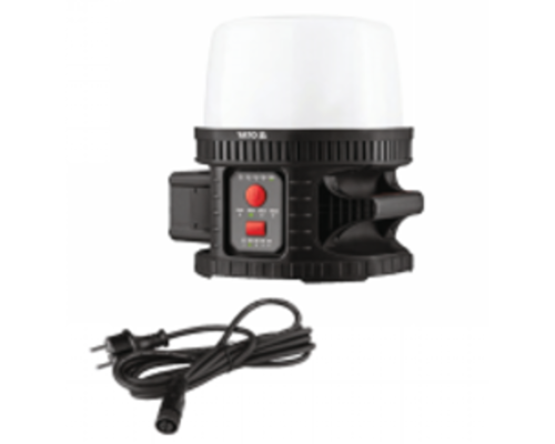 Світильник SMD-діодний, переносний YATO акумуляторний 18В, зона- 360°, 3 режим- 2500/ 5000/ 10000 Lm