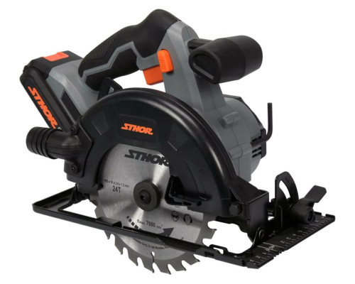 Пила дисковая аккумуляторная STHOR: 20V Li-Ion. 2 АГод, диск-165/16 мм, 24 зуб, 4000 об/мин [4]