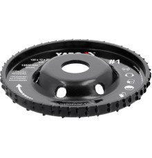 Диск-фреза випуклий до КШМ YATO по дереву, шпаклівці, гіпсу; Ø=120/22.2 мм, t= 16/12 мм шорстк №1