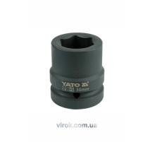 Головка торцева ударна 6-гранна YATO : квадрат 1", М= 30 мм, L= 60 мм [6/24]