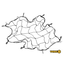 Сітка-органайзер до багажника авто VOREL з 8 гаками, поліпропілен, 90 х 90 см [50]