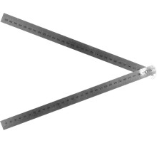 Лінійка складана з нержавіючої сталі VOREL, l= 600 мм, 2 секції по 300 мм (DW)