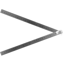 Лінійка складана з нержавіючої сталі VOREL, l= 600 мм, 2 секції по 300 мм (DW)