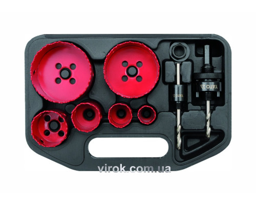 Пили кільцеві BI-METAL YATO : HSS M3, Ø=22-73 мм. Набір 8 шт. [10]