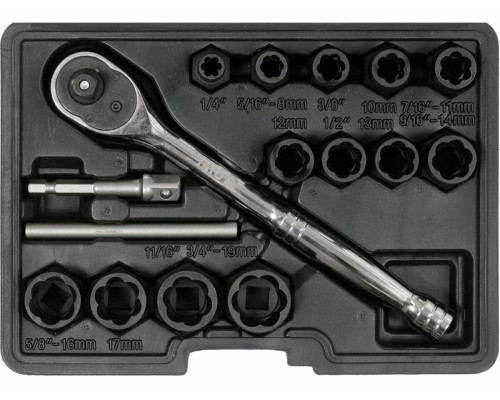 Набор экстракторов YATO 16 Ед. М10- М19, для сломанных болтов[10]