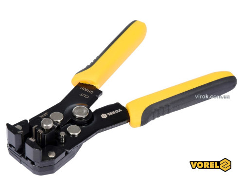 Знімач ізоляції автоматичний VOREL : l= 160 мм, для кабелів 0.2-6 мм² [10/40]