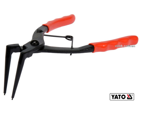 Щипці "Segera" для гальмівних колодок YATO : вигнуті 90°, l= 190/55 мм [4/40]