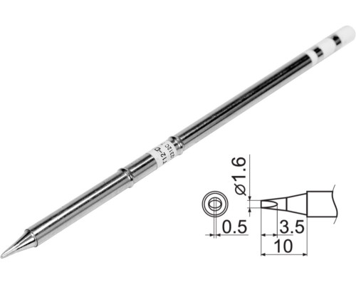 Наконечник для точкової пайки з вклад грілкою YATO заг. l= 149мм, наконеч 3,5х1,6х0,5 мм тип T12-D16