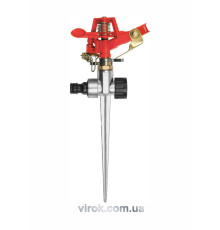 Зрошувач імпульсний 6-режимний YATO на кілку, до шлангу 1/2", межа дії- 24 м, ABS-пластик +цинк [48]