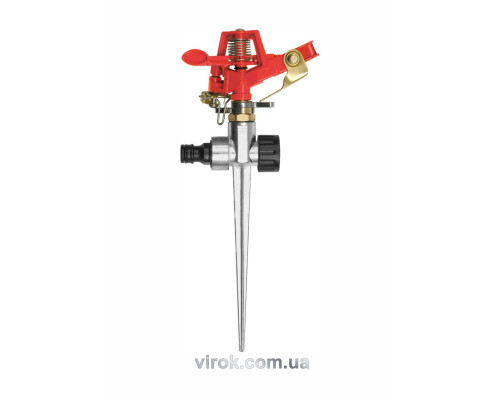 Зрошувач імпульсний 6-режимний YATO на кілку, до шлангу 1/2", межа дії- 24 м, ABS-пластик +цинк [48]