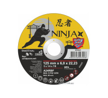 Диск шліфувальний по металу NINJA : тип 27, Ø= 125 х 22.23 мм, t= 6,0 мм (10шт/уп)