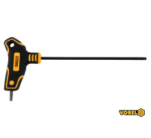 Ключ шестигранний з кульковим наконечником VOREL : тип "Т", HEX 4 x 150 x 89 мм, Cr-V 6150 [24/192]