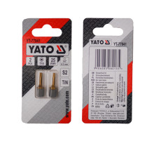 Насадка викруткова YATO TORX T10 х 25 мм. HEX 1/4", покрита титаном, 2 шт.