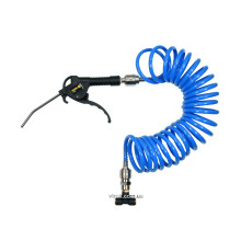 Пістолет пневматичний продув. VOREL з спіральним шлангом l=5 м, швидкоспол. трійником Ø=5х8 мм, 3 шт