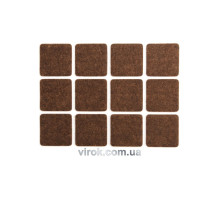 Протектор самоклеючий повстяний VOREL, 28х28мм, набір 12шт. [60/720]