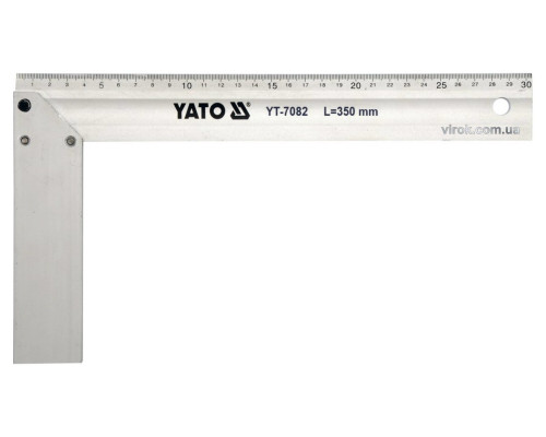 Кутник столярний алюмінієвий YATO : l= 350 мм [6/36]