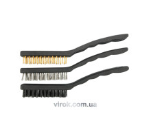 Щітки дротяні міні VOREL : L= 230 мм, Набір 3 шт [24/72/720]