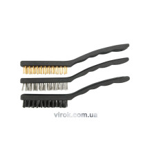 Щітки дротяні міні VOREL : L= 230 мм, Набір 3 шт [24/72/720]