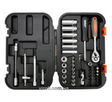 Набір головок торцевих, насадок STHOR : квадрат 1/4", М4-14 мм. з інструментами [42 Од.] [10]