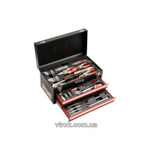 Ящик YATO з інструментами 80 шт., 3-ярусний з 2 шуфлядами [1/18]