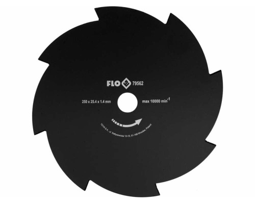 Ніж дисковий до бензокоси FLO, 250 мм, 8 зубів, кріпильний Ø= 25,4 мм [20/40]