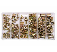 Нітогайки сталеві YATO з різними розмірами М3-М10, 150 шт. в футлярі [24]