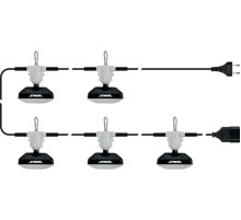 Прожекторы COB-диодные 5 шт.с крючками STHOR 230V по 9Вт 900Lm 105х65 мм соединены провод l=15,4м(DW)