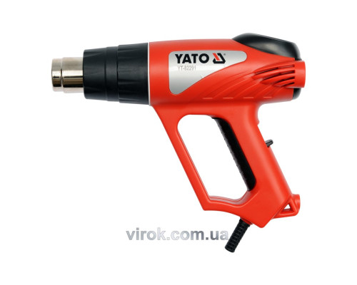 Фен технічний мережевий YATO : P= 2000 Вт, 2 t°.реж: 350°/550°C, потік 500 л/хв+ 6 аксесуари [5]
