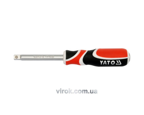 Викрутка - тримач YATO до торцевих головок : квадрат 1/4", L=150 мм [12/48]