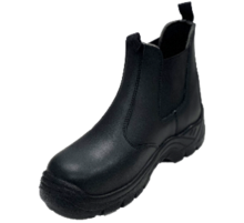 Сапоги низкие рабочие из полированных спилок кожи YATO CHELSEA разм. 39, черные с полиуретаной подошвой