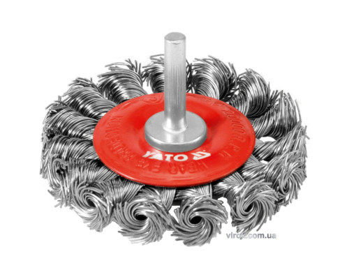 Щітка - крацовка YATO дискова зі шпинделем Ø=75мм [10/100]