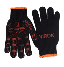 Рукавиці трикотажні SAMURAI  з двостороннім ПВХ   (10 клас,бавовна 40%,поліестр 60%)розм.10