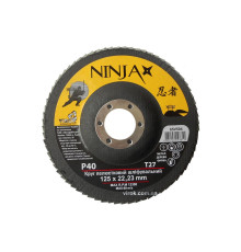 Круг пелюстковий шліфувальний NINJA : Т27, 125х22 мм, Р40 (10/200 шт. уп)