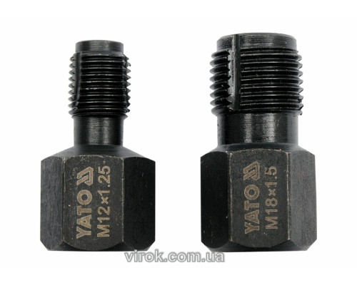 Метчики для ремонта резьбы лямбда-зонда YATO, M12x1,25 и M18x1,5 с 6-гранным приводом, 2 шт.