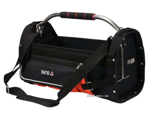 Сумка відкрита для інструменту 22" YATO; 11 кишень, з трубним захоплювачем, з поліестеру [6]