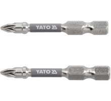 Насадка викруткова YATO PZ1 х 50мм. HEX 1/4", покрита нікелем, 2шт.[10]