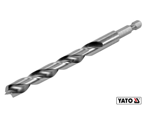 Сверло по дереву YATO: Ø10 x 100/60 мм, хвостовик-HEX 1/4", HSS 4241(DW)