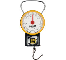 Ваги ручні, підвісні, пружинні VOREL, до 32кг, з рулеткою- 1м і циферблат. шкалою- ±0,5 [36]