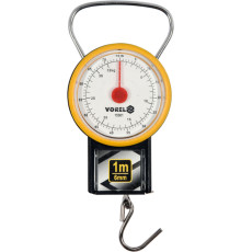 Ваги ручні, підвісні, пружинні VOREL, до 32кг, з рулеткою- 1м і циферблат. шкалою- ±0,5 [36]