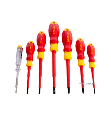 Набір викруток діелектричних STANLEY : індикатор, SL, PZ, VDE до 1000 В, 7 шт