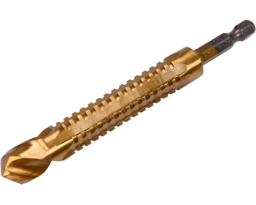 Свердло фрезерувальне по металу YATO : HSS-TIN, Ø= 13 мм, l= 120 мм, HEX - 1/4" [50/200]