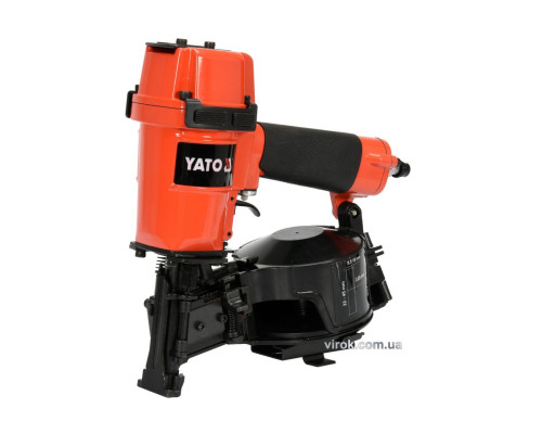 Пістолет цвяхозабивний, пневматичний, барабанний YATO для цвяхів t= 3.05 мм, h= 22-45 мм, 7 Bar(DW)