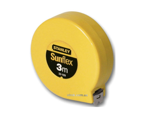 Рулетка STANLEY "Sunflex" : L= 3 м. без фіксатора