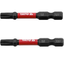 Насадка отверточная ударная YATO TORX T27 х 50 мм. HEX 1/4", 2 шт.[10]