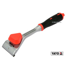 Цикля-скребок з металевим корпусом і гумовою ручкою YATO: лезо-62мм, l=290мм +викр. насадка PH2 [12]