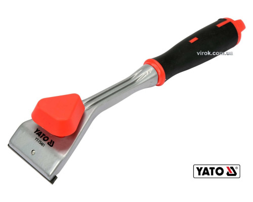Цикля-скребок з металевим корпусом і гумовою ручкою YATO: лезо-62мм, l=290мм +викр. насадка PH2 [12]
