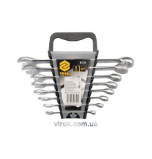 Ключі ріжково - накидні VOREL Cr-V, М 6-19 мм, Набір 8 шт. [4/32]