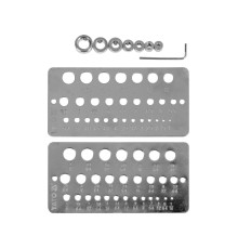 Шаблони контроля діаметрів, глибин свердління YATO отворів Ø= 1-13 мм/ 1/16-1/2", 10шт з ключом(DW)